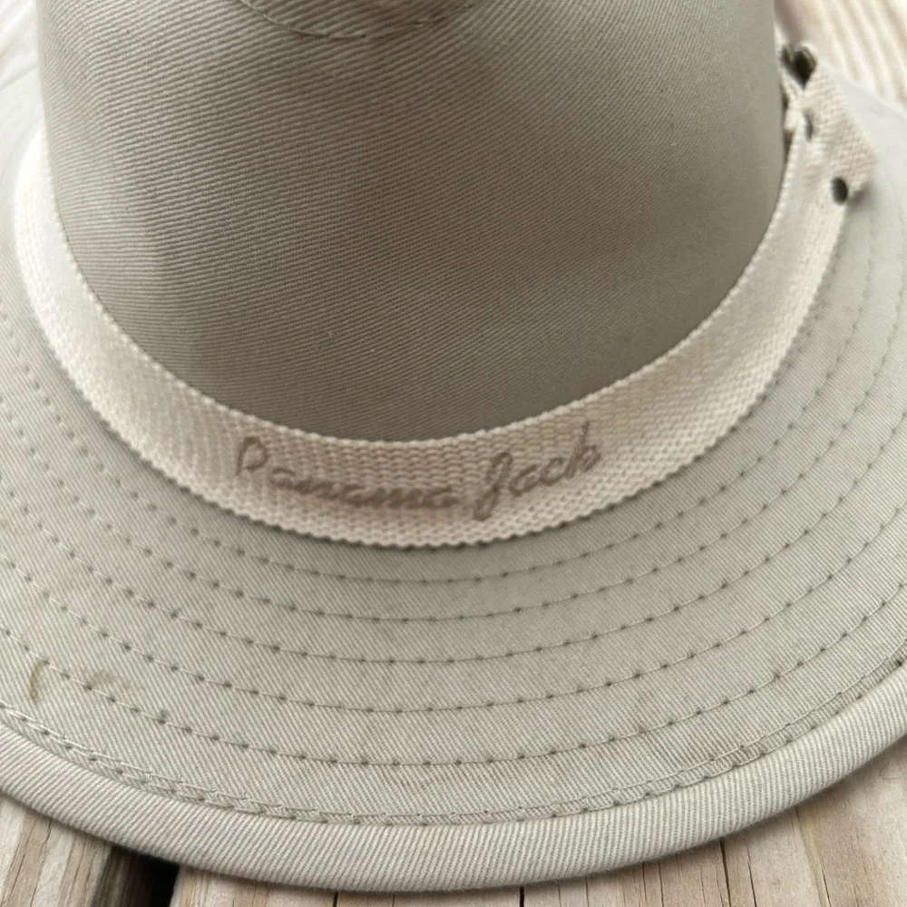 VINTAGE - Panama Jack Canvas Hat - Size Medium - Color‎ Tan/Khaki NEVER WORN